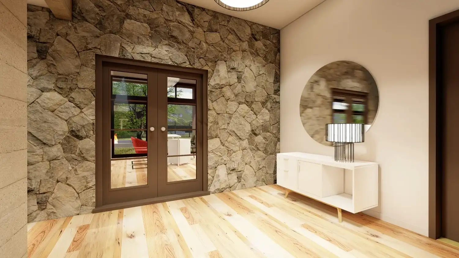 Bela Vista · hall y materialidad