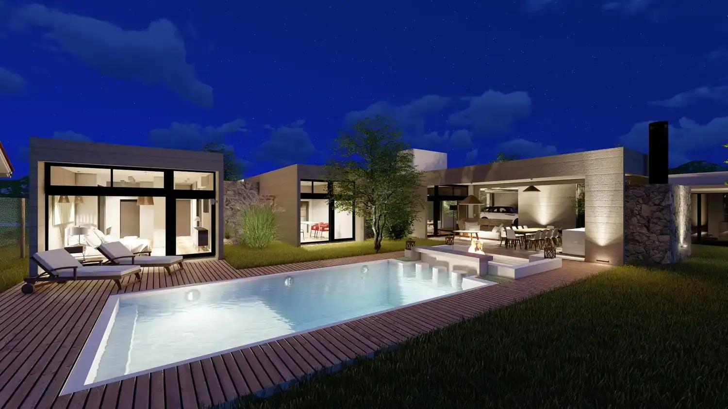 Bela Vista · piscina nocturna