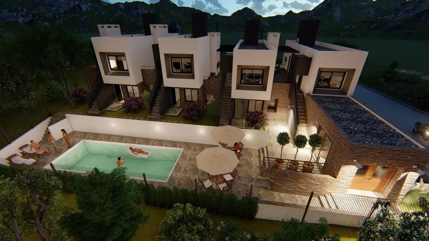 Apart de la Villa · piscina nocturna