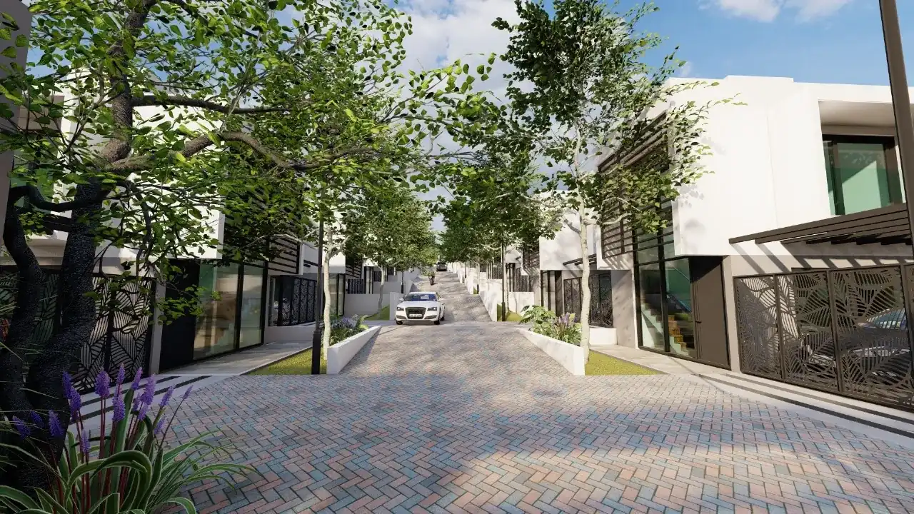 Housing Villa Náutica · calle arbolada