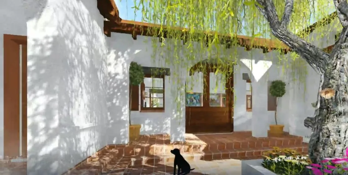 Vivienda 7 Soles · recorrido visual patio